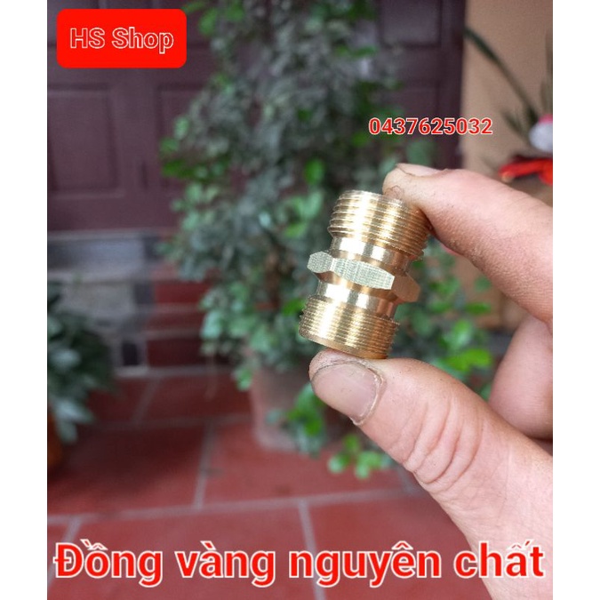 Khớp Nối - kép 22mm nối dài Dây Xịt Máy Rửa Xe - Cút Nối, Kép Nối