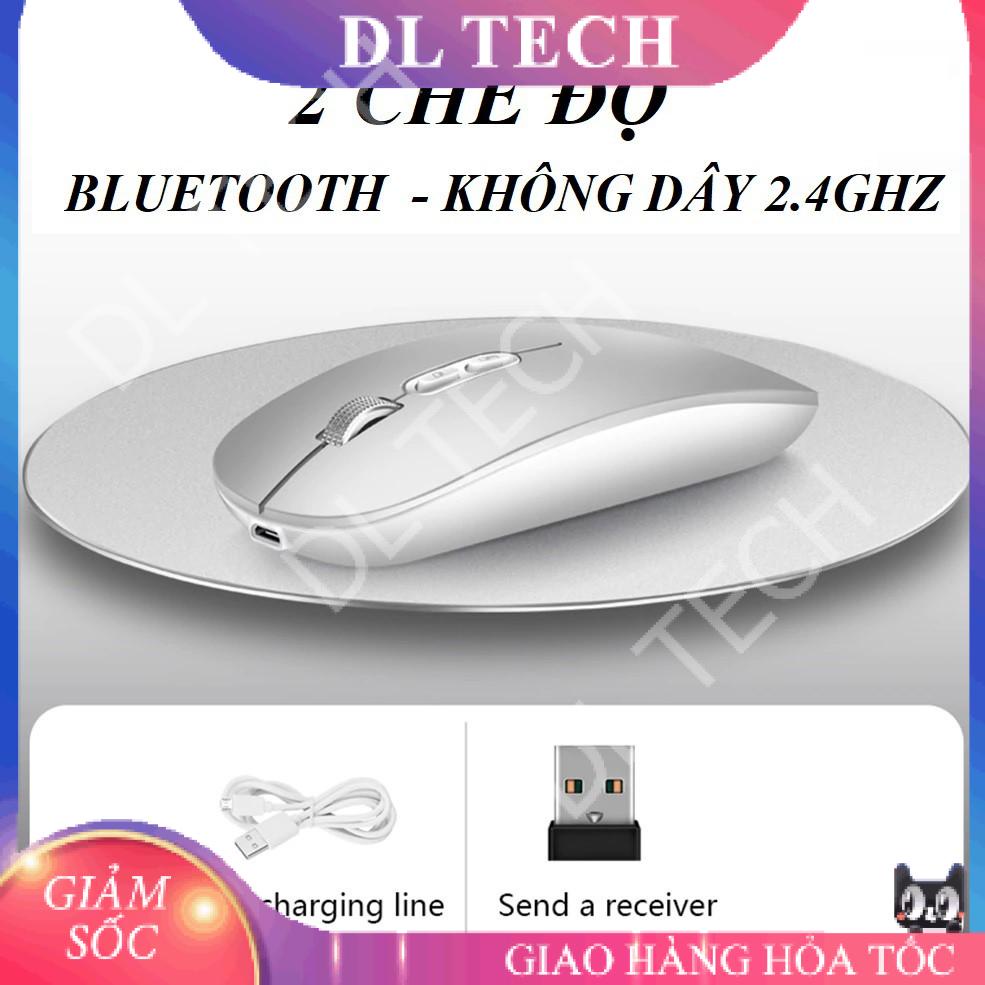 Chuột Bluetooth không dây kiêm Wireless 2 chế độ M103, sạc lại cho máy tính laptop macbook máy tính bảng ipad DL TECH