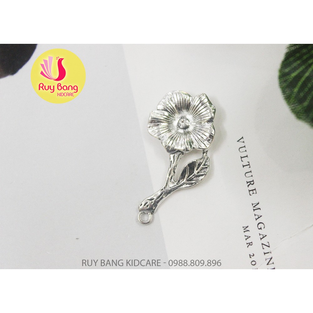 [Mã SKAMLTSM9 giảm 10% đơn 99K] Cành lá kim loại, center đá đính hoa vải handmade