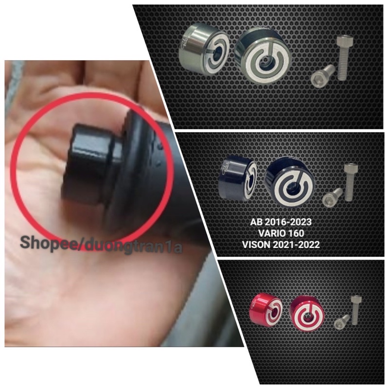 Gù Nhôm CNC gắn AB 2016-2023/Vario 160/Vision 2021-2022