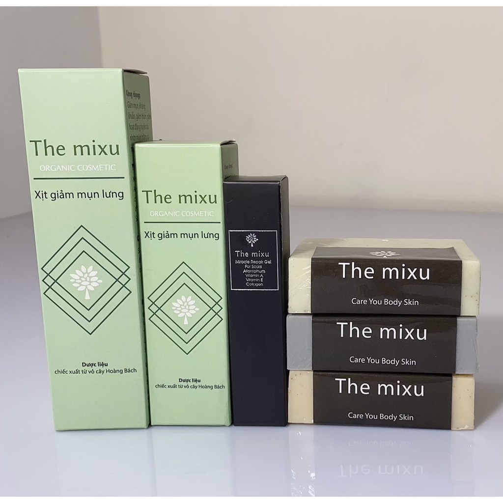 Xà phòng tắm giảm mụn lưng ngực, mụn mông, thâm mụn nang lông The Mixu Soap Handmade