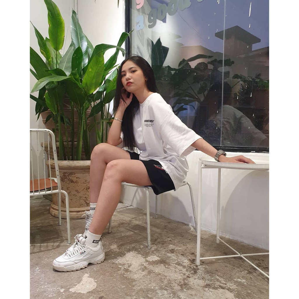 Áo Thun Nam Nữ From Rộng Tay Lỡ - Ủn Ủn Meo Meo® Chất Liệu Vải Thun Cotton 100% - 2 Màu Trắng / Đen In Họa Tiết Hoa Đào | BigBuy360 - bigbuy360.vn