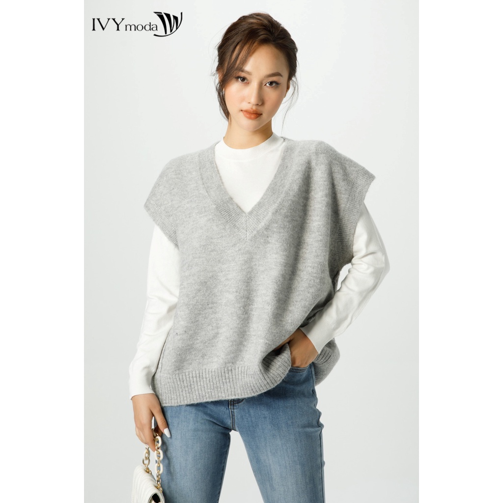 Áo Gile len cổ V nữ IVY moda MS 56T0073 | BigBuy360 - bigbuy360.vn