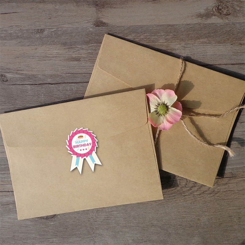 200 Miếng Dán Chống Thấm Nước Tự Dính Chữ Happy Birthday