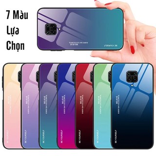 Ốp lưng Xiaomi Redmi Note 9S - Redmi Note 9 Pro gương cứng 2 màu Gradient Ver 2 , viền TPU dẻo đen