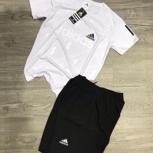 Set Đồ Bộ Quần Áo Thể Thao Nam ⚡FREESHIP EXTRA⚡Áo Thun Lạnh Nam Co Giãn 4 Chiều Logo Phản Quang 4 Size 6 Màu