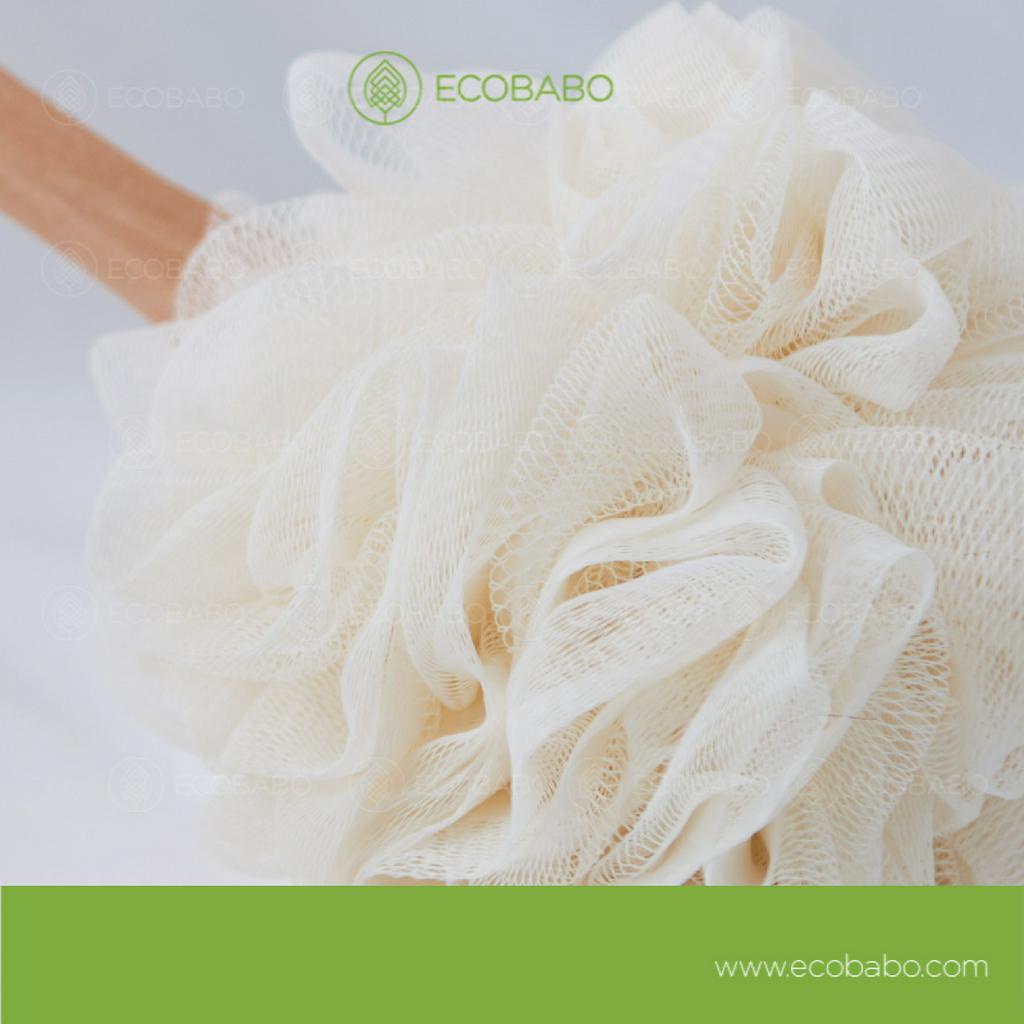 Cây tắm tạo bọt làm sạch cơ thể với cán dài dễ dàng chà lưng và chân xuất Hàn - Ecobabo