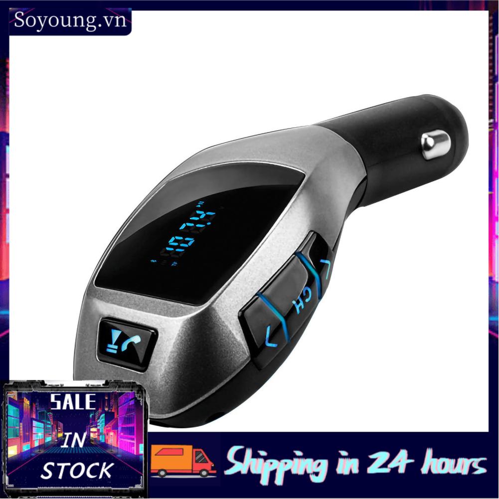 Soyoung Wireless Bluetooth FM Transmitter Radio Adapter for Car Support Small Micro Memory Card MP3 Format Music