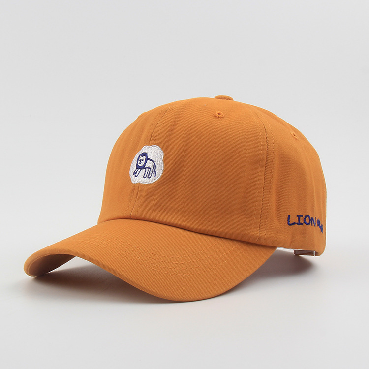 Mũ lưỡi trai LINJW thêu hình con vật có thể điều chỉnh kích thước thời trang cho unisex