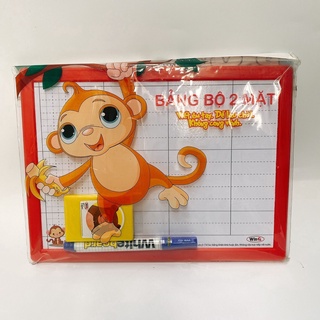 Bảng bộ 2 mặt WinQ nhỏ kèm bút lông và bông xóa