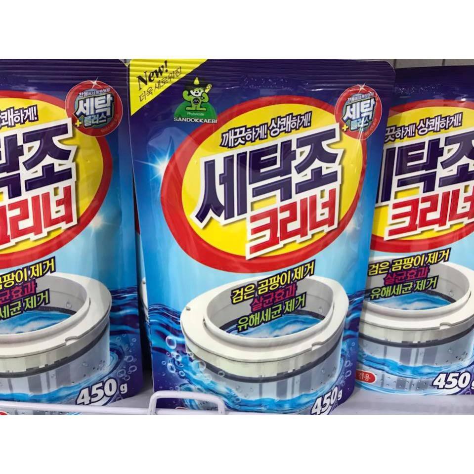Bột tẩy vệ sinh lồng máy giặt Hàn Quốc - gói 450g