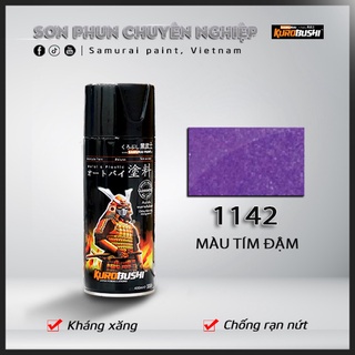 COMBO Sơn Samurai màu tím đậm 1142 gồm 4 chai đủ quy trình độ bền cao (Lót 2K04 – Nền 124 - Màu 1142 - Bóng 2K01)