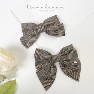 🎀 KẸP TÓC DẠ HOẠ TIẾT ĐÍNH TAG HANDMADE - [ Nhà Nấm handmade ]