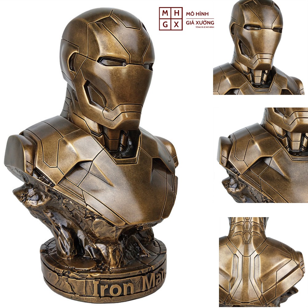 Mô Hình Maver Bán Thân Iron Man Người Sắt Tony Stark Cao 17cm ( 3 màu ) - Figure Tượng Maver - Mô hình giá xưởng