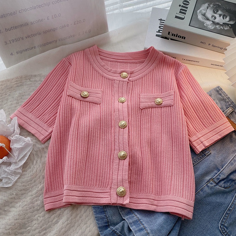 Áo Len Montoghi Cúc Vàng To Ôm Dáng Thời Thượng Smide Clothing