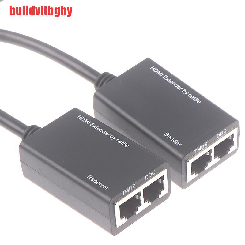 {buildvitbghy}HDMI Over RJ45 CAT5e CAT6 LAN Ethernet Balun Extender Repeater Up to 100ft 1080P IHL