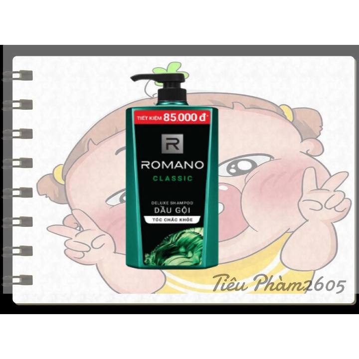ROMANO- DẦU GỘI CHO NAM GIỚI LOẠI 900G TIẾT KIỆM HƠN