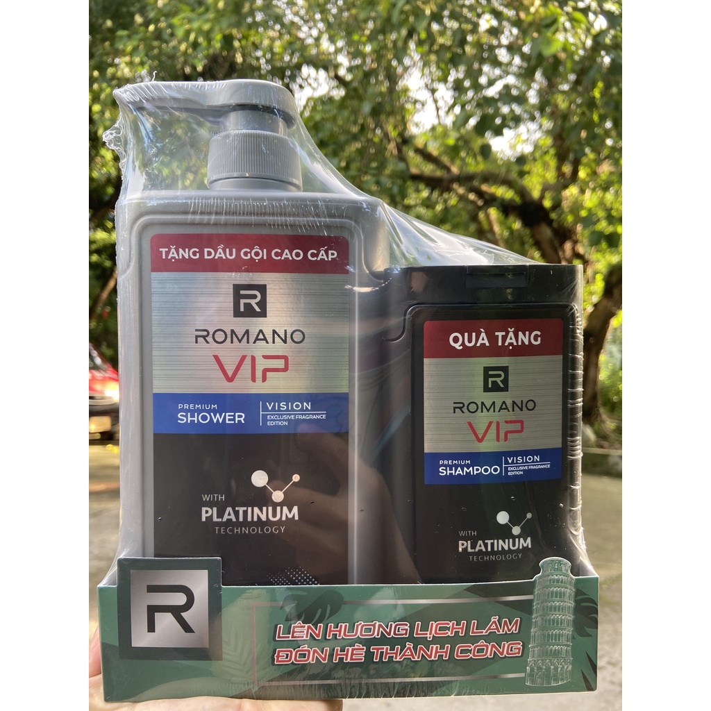DẦU GỘI ĐẦU ROMANO VIP 650g tặng sữa tắm 150g