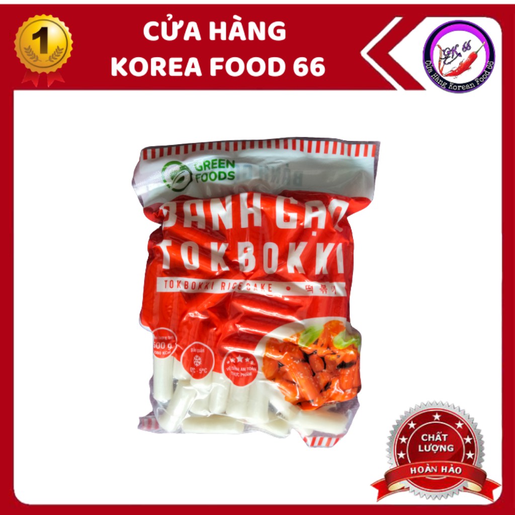  Bánh Gạo Hàn Quốc Green Foods 500g Nấu TOKBOKKI Hàn Quốc