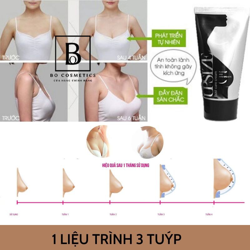 Kem Nâng Ngực Upsize Bust Care Cream Chính Hãng NGA (Cam Kết Tăng 3-5cm Trong 1 Liệu Trình) - Giúp Bạn Quyễn Rũ Hơn