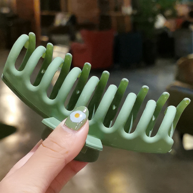 Kẹp tóc càng cua cỡ lớn bằng acrylic phối màu trơn đơn giản cho nữ