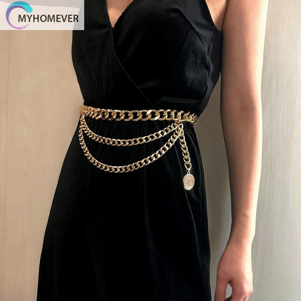 Dây Xích Kim Loại Nhiều Tầng Đeo Thắt Lưng