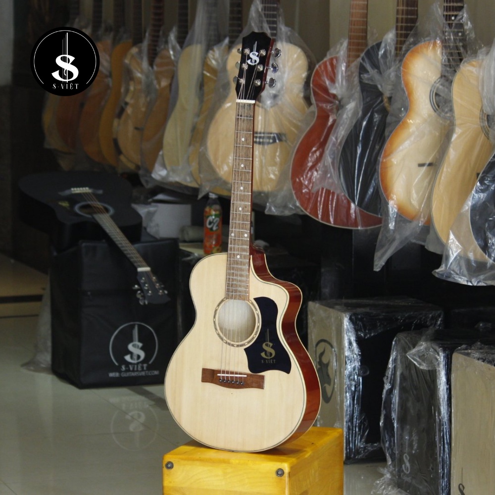 Đàn guitar nhỏ cho bé mới tập Mã Mini CV20 chính hãng S Việt
