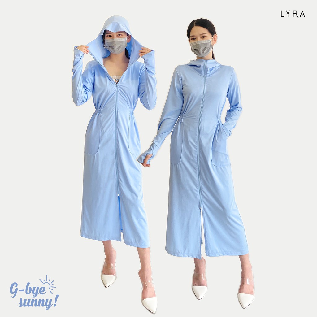 Áo khoác chống nắng nữ LYRA thời trang dáng dài có mũ, vải Nhật thấm hút mồ hôi thoáng mát chống tia UV -VSYAK0016 | BigBuy360 - bigbuy360.vn