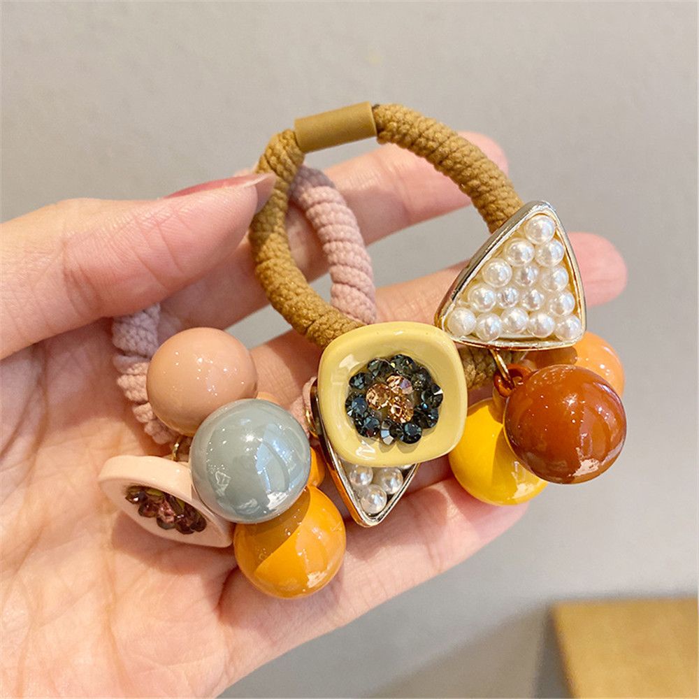 Dây buộc tóc cao su co giãn màu sắc ngọt ngào phong cách Hàn Quốc cho nữ