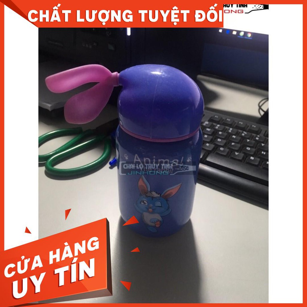 Bình Thủy Tinh Tai Thỏ 400ml