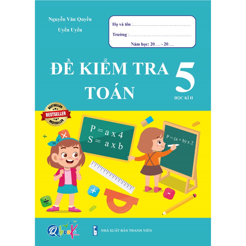 Sách - Combo Đề Kiểm Tra Lớp 5 Cả Năm - Toán và Tiếng Việt (4 cuốn)