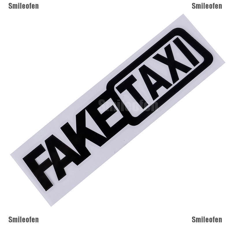 Bộ Sticker 1 &quot;FAKE TAXI&quot; Dán Trang Trí Xe Hơi