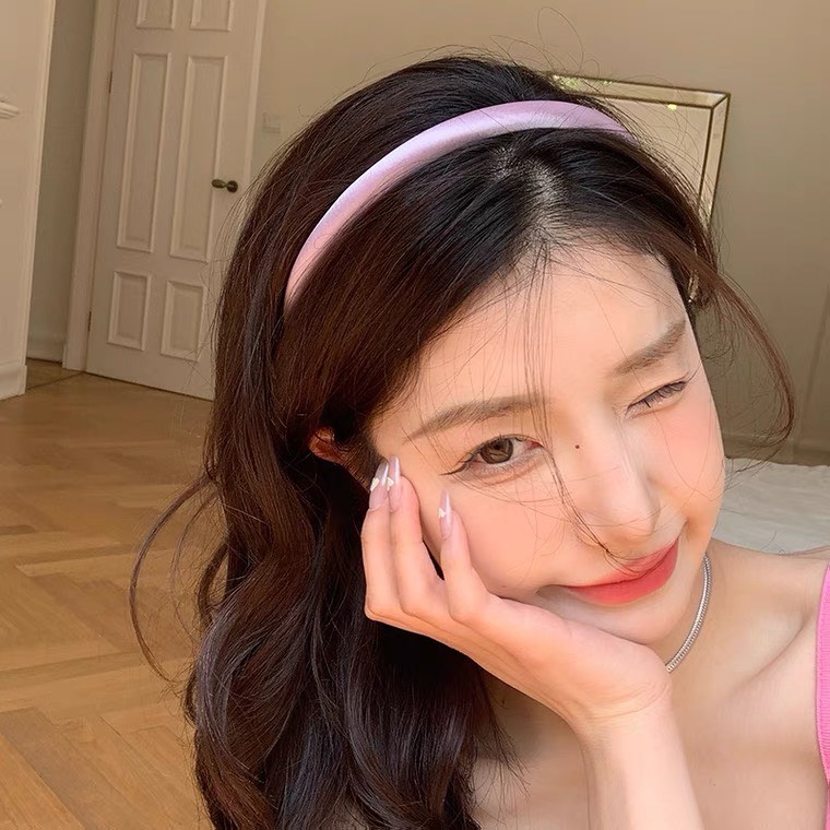 Bờm tóc tiểu thư băng lụa vành nhỏ Ins