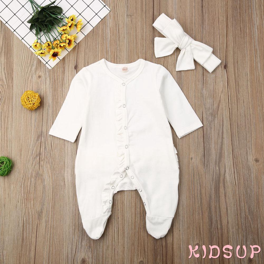 Bộ áo liền quần vải cotton cho bé sơ sinh