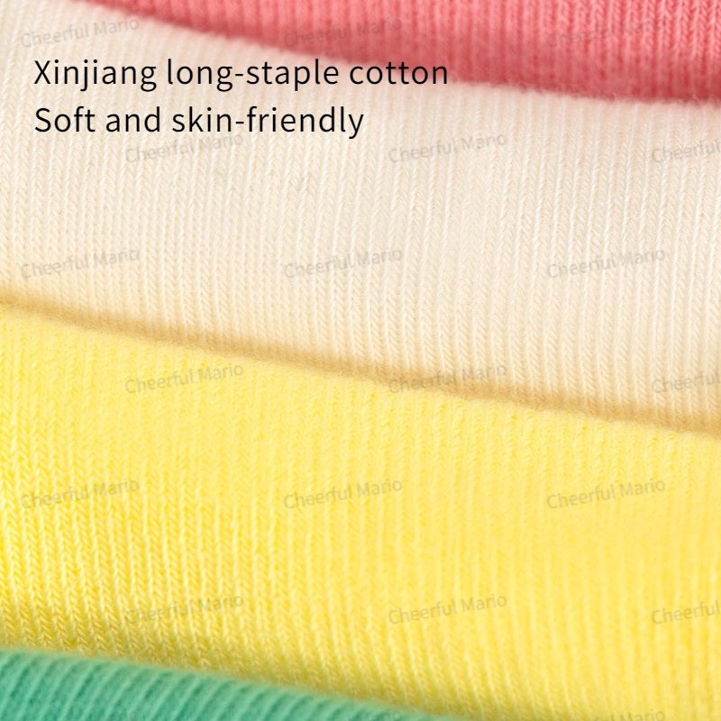Set 1/ 4 cặp vớ CHEERFUL MARIO vải cotton tinh khiết dành cho trẻ em