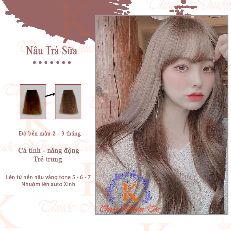 Thuốc nhuộm tóc màu NÂU SỮA Chenglovehairs, Chengloveshair, Chengloveshairs