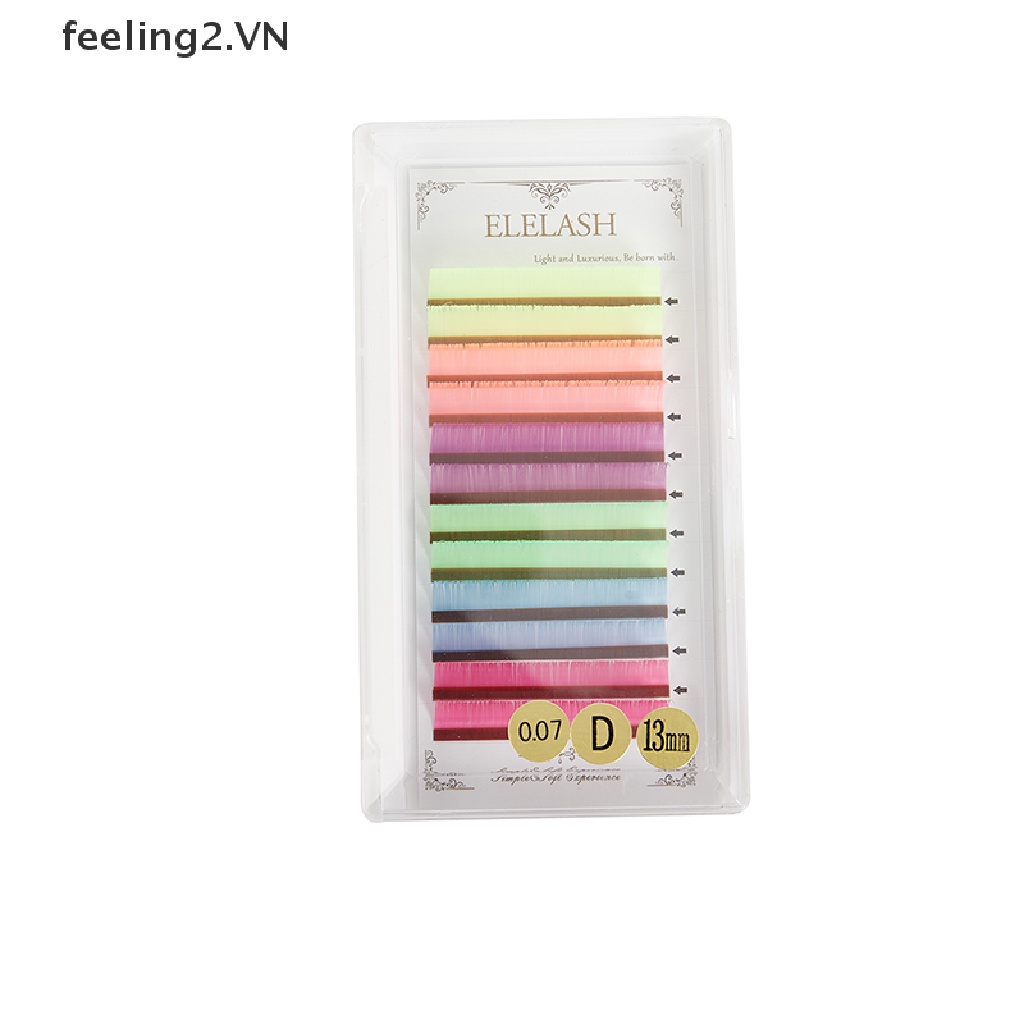 (VNfeel) Lông Mi Giả Màu Xanh Lá Cây Phát Sáng Trong Bóng Tối