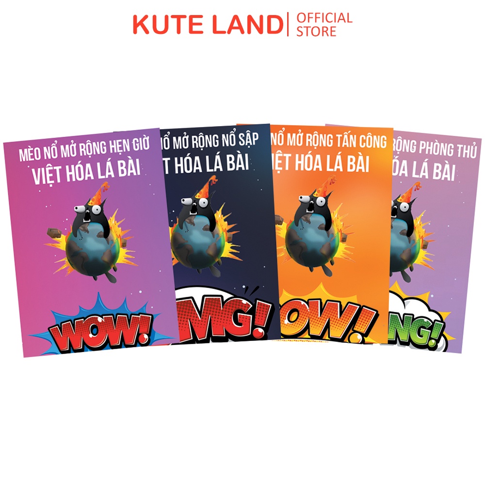 Board Game Mèo Nổ Cơ Bản Và 4 Bản Mở Rộng Mèo Nổ Việt Hóa Bản Đẹp