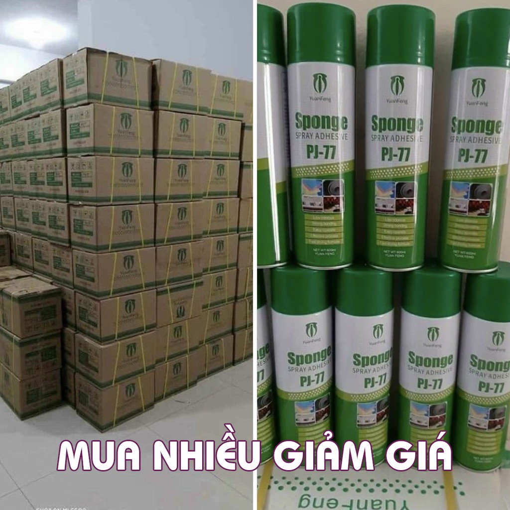 KEO XỊT ĐA NĂNG PJ77 - KEO SỮA 315 | Dán Xốp Mút Giấy Decal Không Mùi Siêu Dính Tiết Kiệm 80%