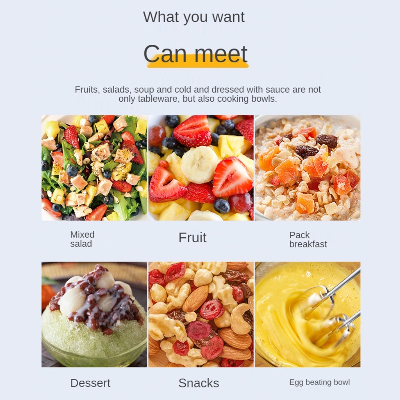Bát Ăn Salad Bằng Nhựa Trong Suốt Chống Vỡ