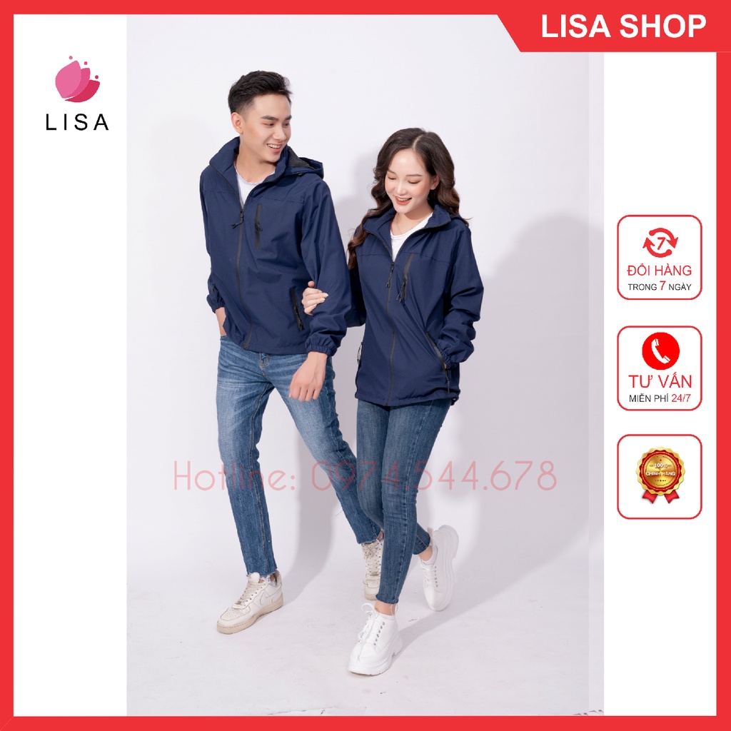 Áo Khoác Gió Nam Nữ Cao Cấp 2 Lớp, Áo Gió Phượt Chống Nước, Chống Nắng Lisa, M70