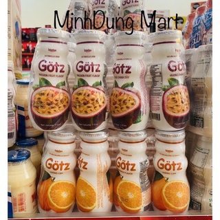 Lốc 4 chai Sữa chua uống Gotz vị cam/chanh dây 110ml
