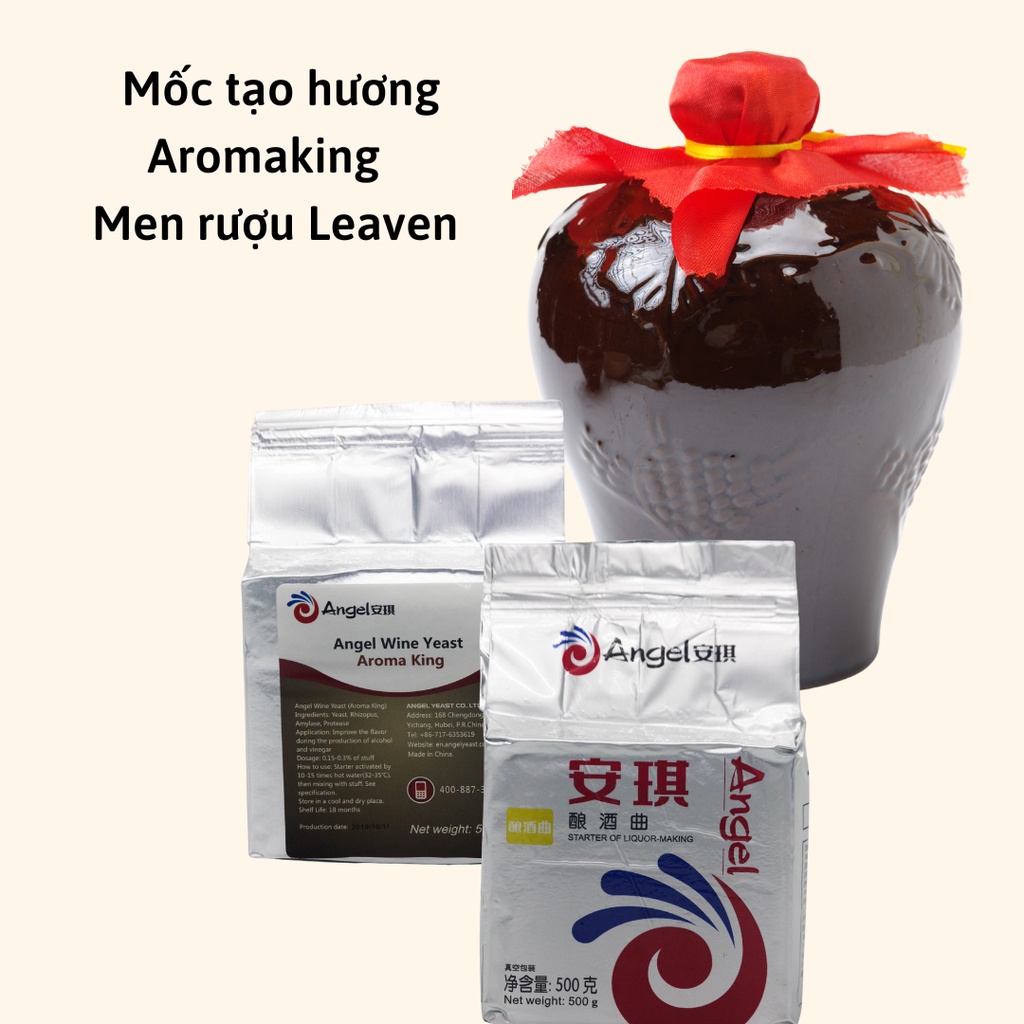 Combo 1kg men Angel Leaven và 1kg mốc tạo hương Aromaking