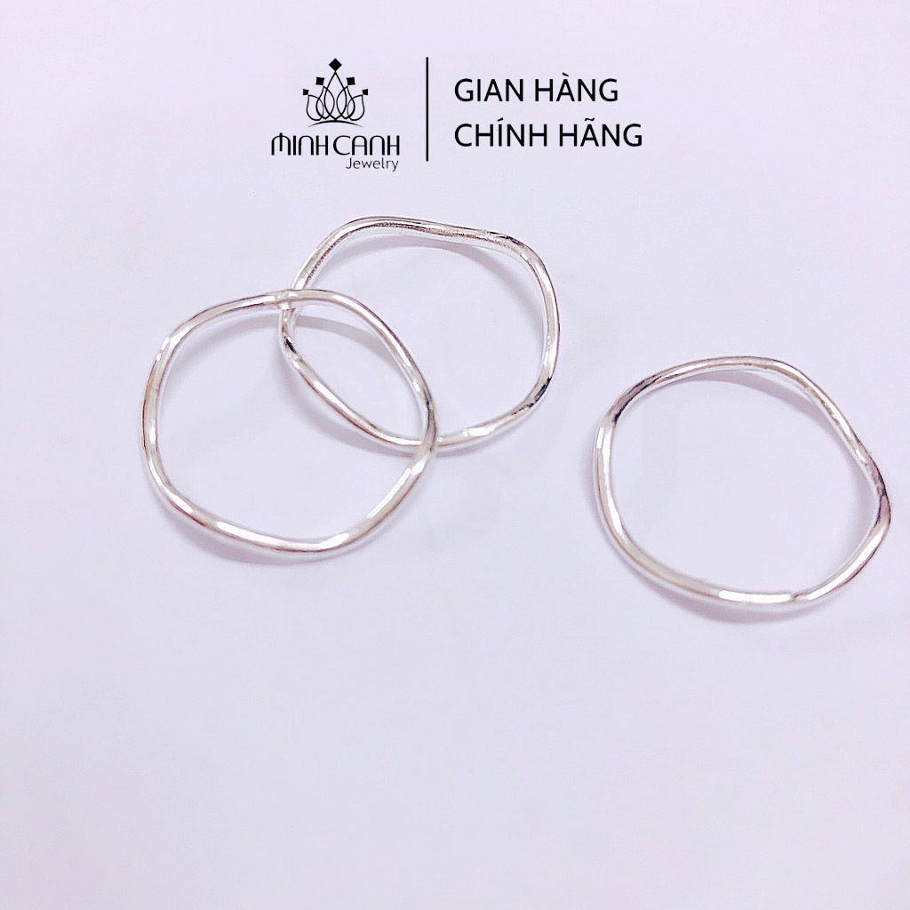 Nhẫn Bạc Ta Dạng Sóng Trơn Mảnh - Minh Canh Jewelry