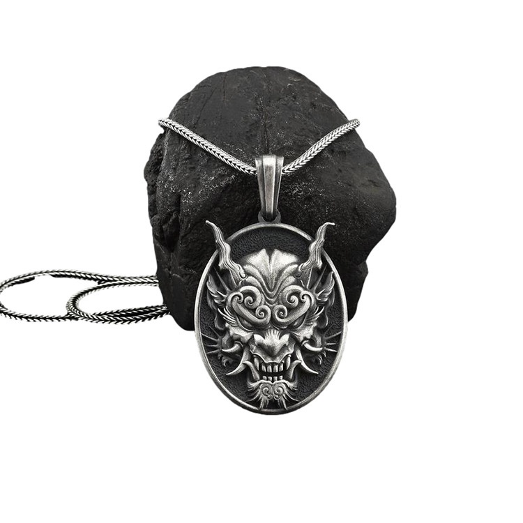 Vòng cổ Bạc 925 Mặt Rồng Khắc Tinh Xảo Thời Trang Cho Nam