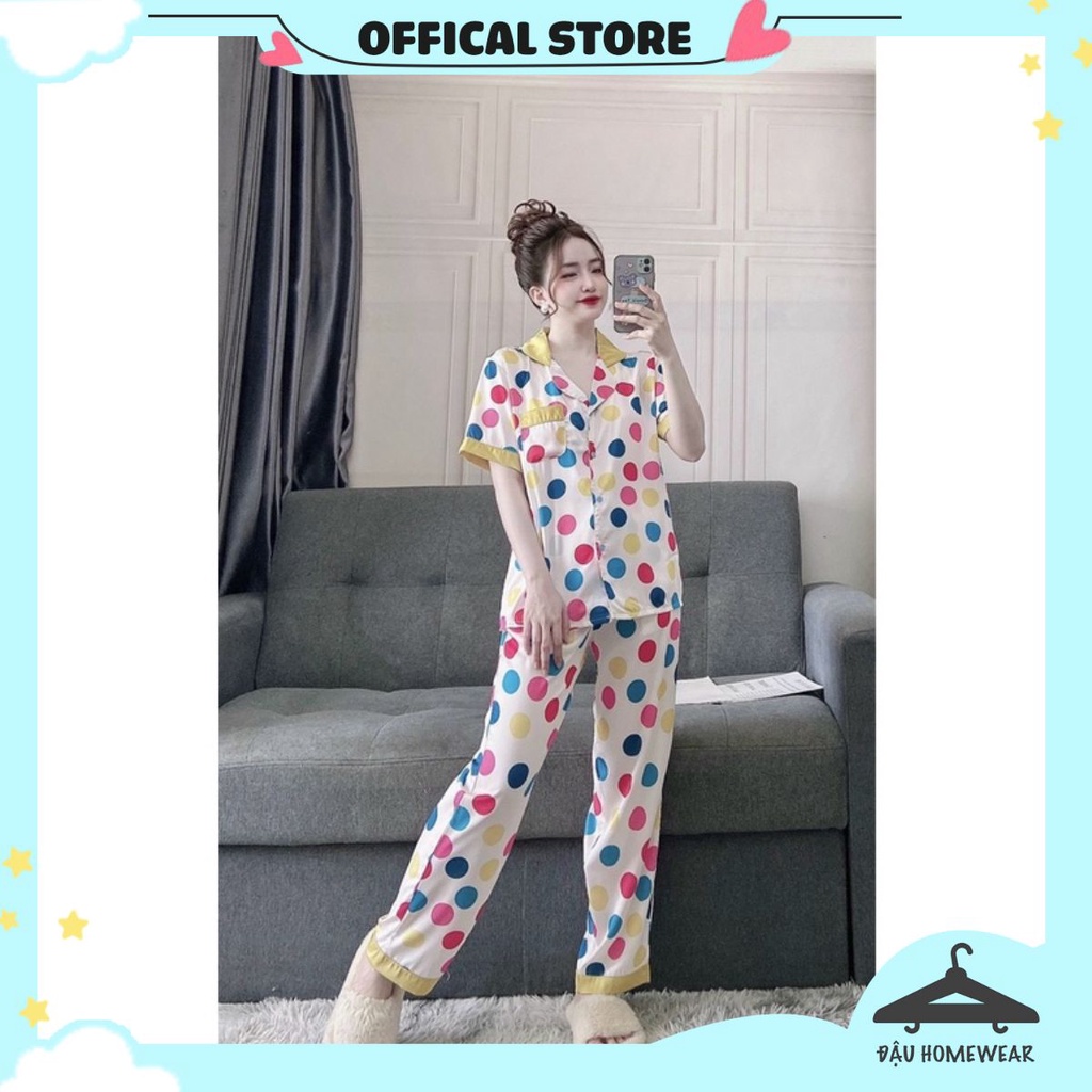[HÀNG THẬT 100%] 💖💖💖Bộ đồ Pijama lụa - Bộ lụa hoạ tiết mát lịm [HÀNG SIÊU ĐẸP]