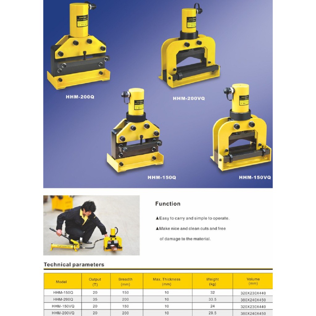 Máy cắt thanh cái đồng thủy lực 35 tấn 200 mm TLP