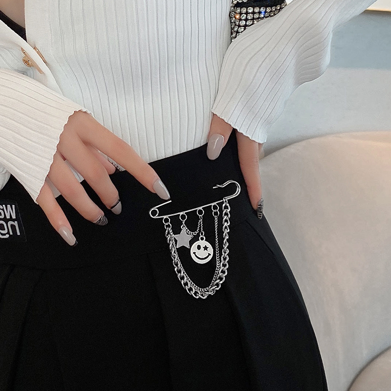 Trâm Cài Áo Hình Ngôi Sao Mặt Cười Thời Trang