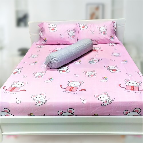 Bộ Chăn Ga Giường Accasa 03-05 Món Cotton Poly Lifestyle Meow Night 550 Sợi Chống Phai Nhăn Xù Lông Malaysia Chính Hãng