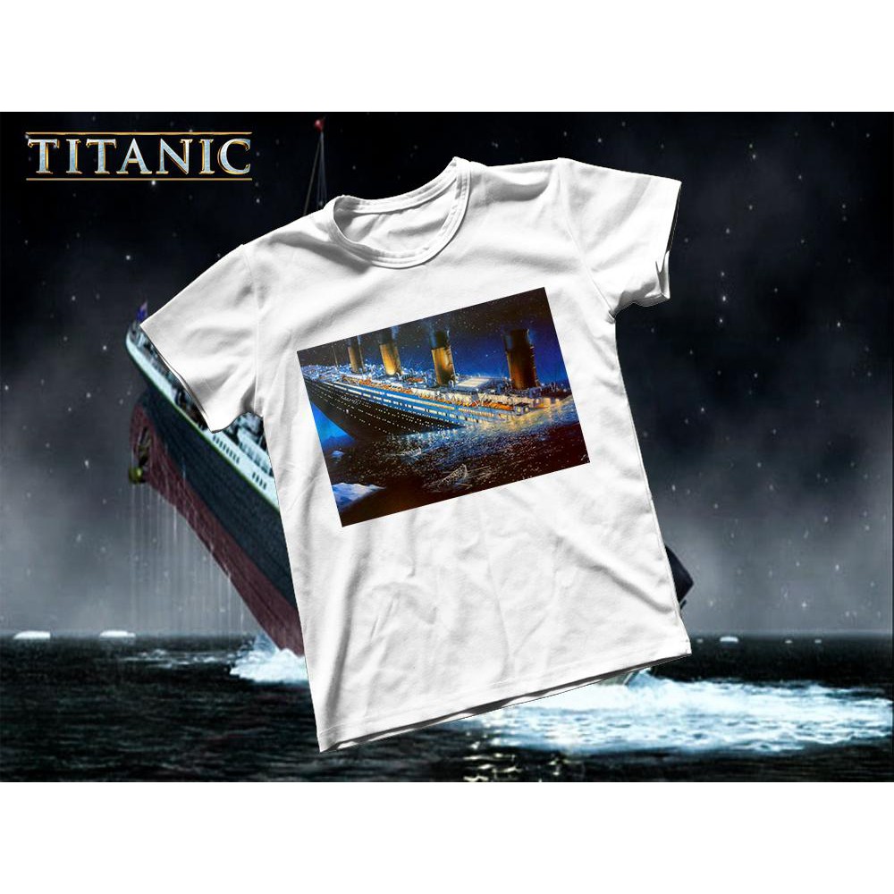 Áo thun Cotton Unisex - Movie - Titanic - tàu titanic chìm